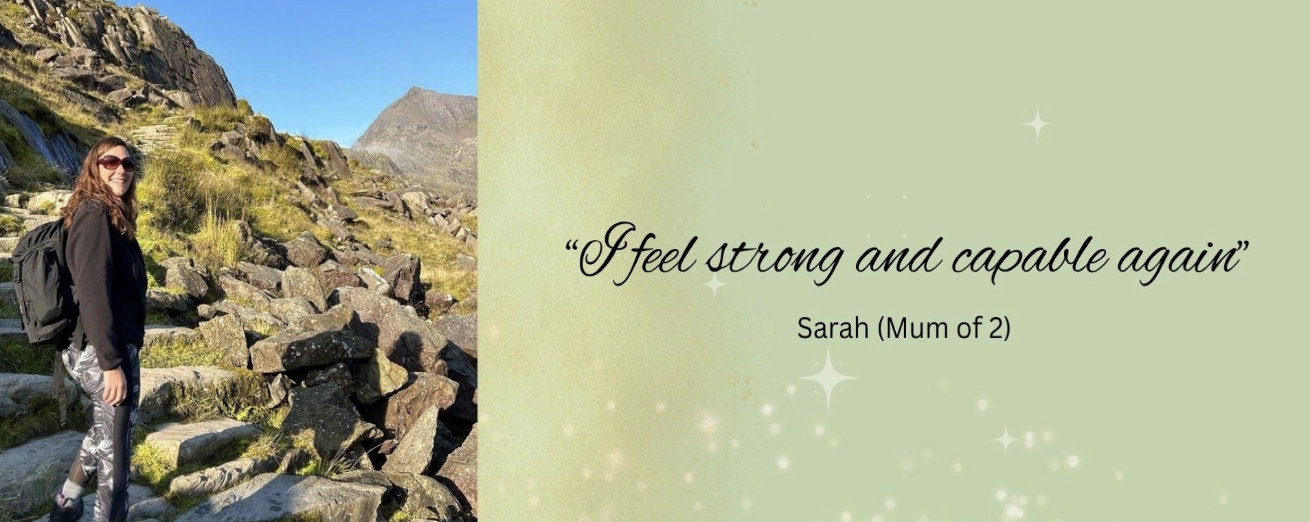 Sarah climbing Snowdon