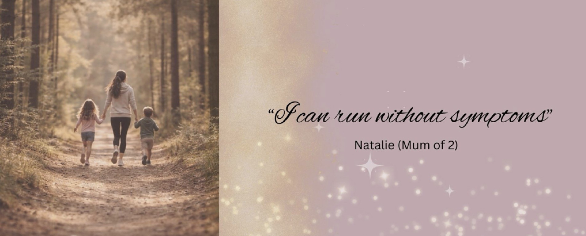 Natalie running with her children 