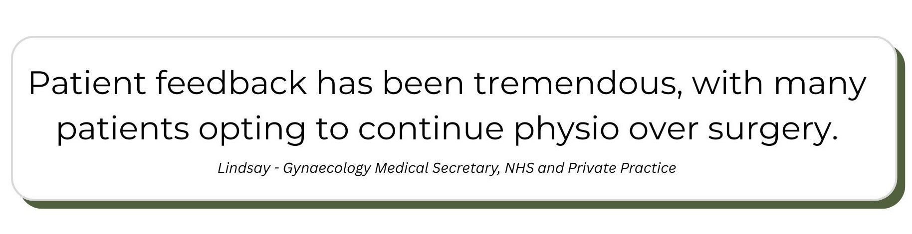 Testimonial from Lindsay